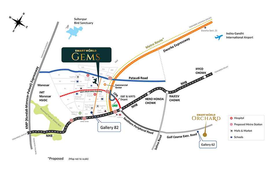 smart world gems sector 89 is major location of Gurgapn