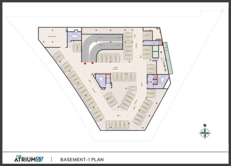 M3M Atrium 57 Basement floor plan