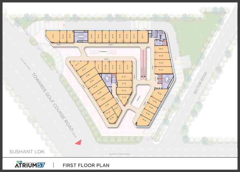 M3M Atrium 57 First floor plan