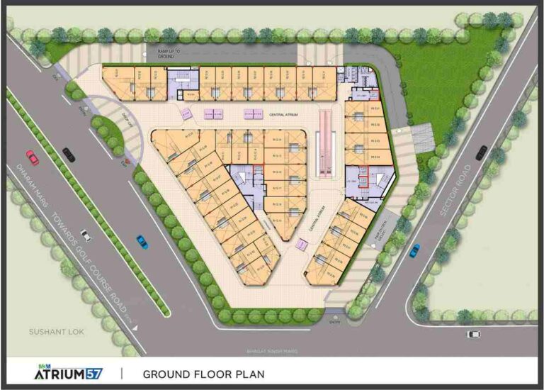 M3M Atrium 57 Ground floor plan