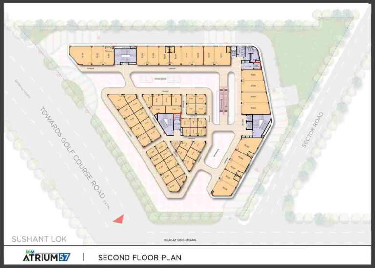 M3M Atrium 57 Second floor plan