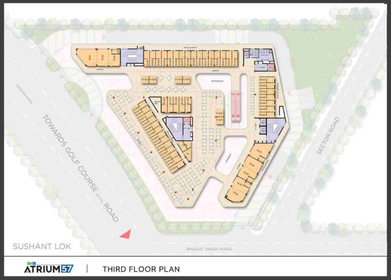 M3M Atrium 57 3rd floor plan